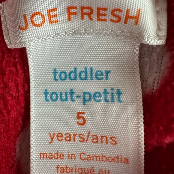 Joe Fresh 5T Girls Fleece Zip Red Polka Dot Onesie Pajamas - Picture 5 of 5